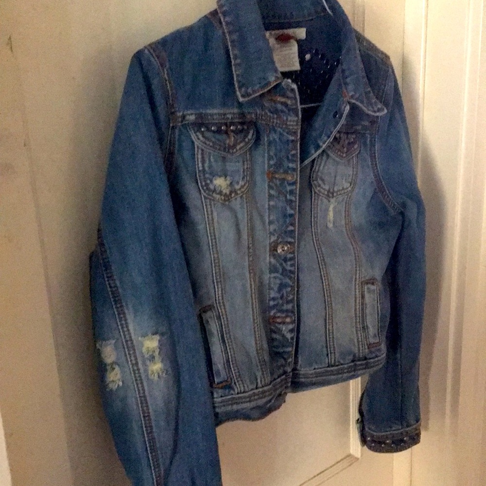 Stetson womens studded jean jacket sz m